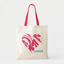 Magenta 2 de zèbre sacs en toile
