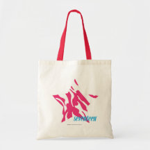 Magenta 4 de zèbre sacs en toile
