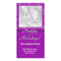 Magenta Custom Photo Card - Happy Holidays!