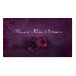 Magenta Eggplant Vintage Sparkle Flowers Business Cards