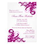 Magenta Flourish Bridal Shower Announcements