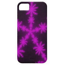 Magenta Glowing Snowflake Fractal iPhone 5 Case casemate cases