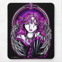 Magenta Guardian Angel Mousepad