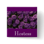 Magenta Hyacinths, Customizable Button Pin