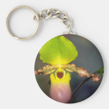 Magenta Paphiopedilum flowers Key Chain