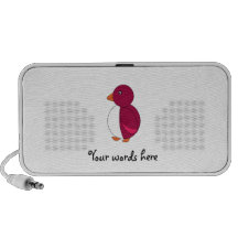 Magenta pink penguin mini speaker