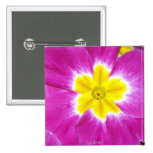 Magenta Primrose Pinback Buttons