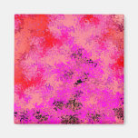 Magenta Red & Purple Abstract Fridge Magnet