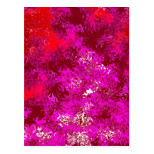 Magenta Red & Purple Abstract Post Cards