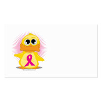 Magenta Ribbon Duck Business Card