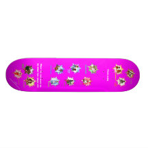 Magenta Skateboard w/ Professionals as Cartoons