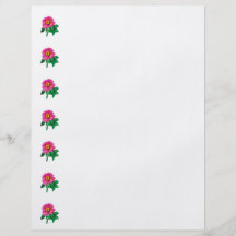 Magenta Zinnia With Leaves Personalized Flyer