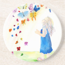 Maggie's Butterflies Drink Coasters