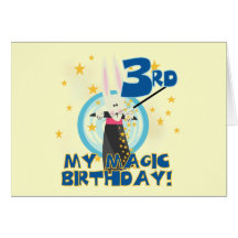 Magic 3rd Birthday Tshirts and Gifts Greeting Card