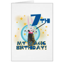 Magic 7th Birthday Tshirts and Gifts Card