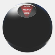 Magic 8 Ball Round Sticker
