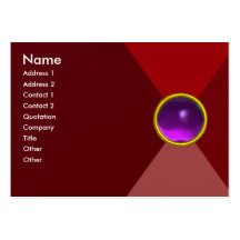 MAGIC AMETHYST, bright vibrant red pink purple Business Card Template