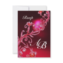 MAGIC BERRIES 4,MONOGRAM red burgundy rsvp