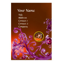 MAGIC BERRIES MONOGRAM GEM topaz orange Business Card