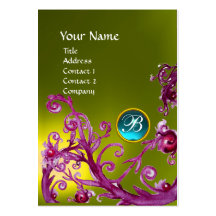 MAGIC BERRIES MONOGRAM GEM topaz yellow blue Business Card