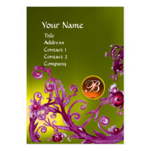 MAGIC BERRIES MONOGRAM GEM topaz yellow orange Business Cards