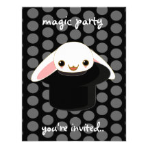 magic bunny personalized invites