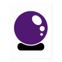 Magic crystal ball postcard