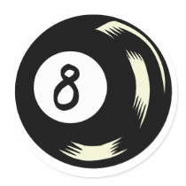 Magic Eight Ball Round Sticker