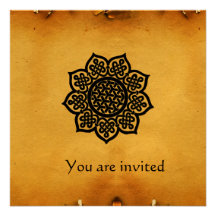 MAGIC EVENT metallic gold paper Personalized Invite