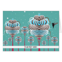 MAGIC GARDEN CARD TURQUOISE