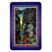 magic garden rectangle magnet