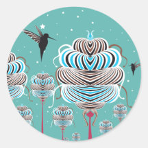 MAGIC GARDEN STICKER TURQUOISE