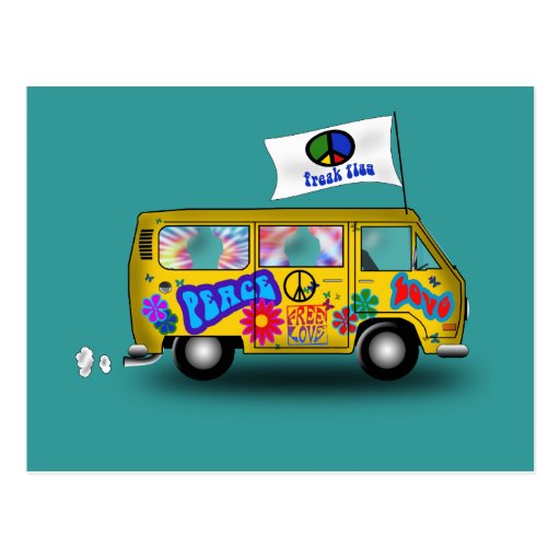 Magic Hippie Van Postcards