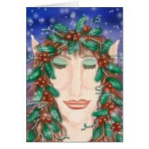 Magic Holiday Elf Greeting Card