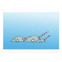 Magic holiday Narwals Post Card