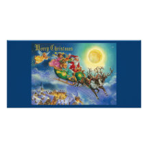 Magic in the air christmas photo greeting card