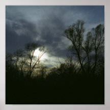 Magic light, heavy clouds print