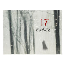 Magic Love Wedding Table Number Card Post Card