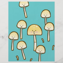 Magic Mushrooms Doodle Art Custom Flyer
