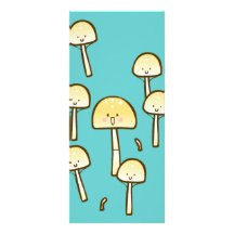 Magic Mushrooms Doodle Art Customized Rack Card