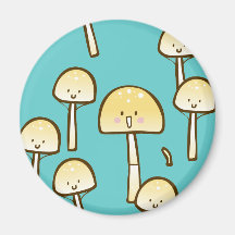Magic Mushrooms Doodle Art Fridge Magnets