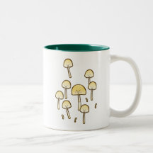 Magic Mushrooms Doodle Art Mugs