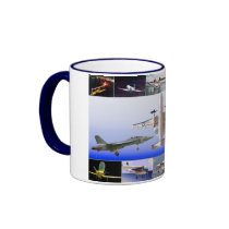 Magic of Flight Airplane Collage Coffee Mugs