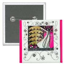 MAGIC OF THE SPRING bright pink black white brown