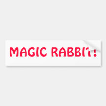 Magic Rabbit Bumper Sticker