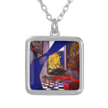 Magic rooms by Lenny art Personalized Necklace