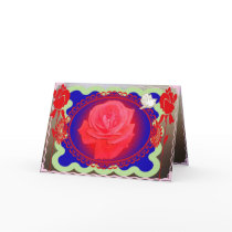 Magic Rose ,your own text Greeting Cards