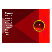 MAGIC RUBY  , bright vibrant red Business Card Template