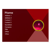 MAGIC RUBY  , bright vibrant red pink Business Card