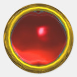 MAGIC RUBY , bright vibrant red yellow Sticker